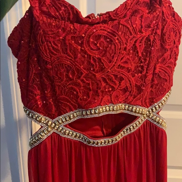 Red formal dress! Worn once! - Picture 6 of 7